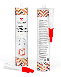 Клей-герметик Ecoroom жидкие гвозди, белый AS-111, 310 мл